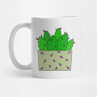 Cute Cactus Design #37: Fleshy Red Flower Cactuses Mug